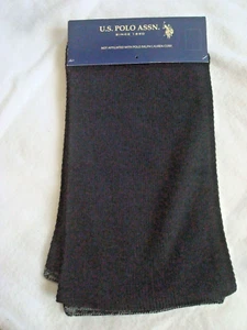 Bufanda para hombre negra EE. UU. Polo Assn. Talla Única Nueva - Imagen 1 de 2
