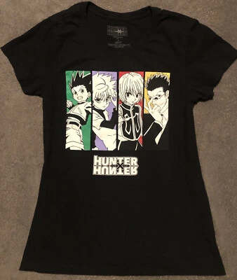 Hunter X Hunter T Shirt Womens Large Black Short Sleeve 2 Side Anime - Image 1 of 4
