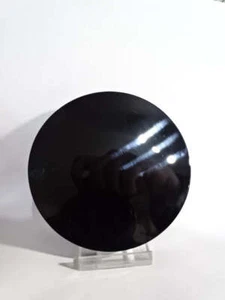 Black Obsidian Plate / Scrying Mirror 10cm (100mm) Diam. - Imagen 1 de 2