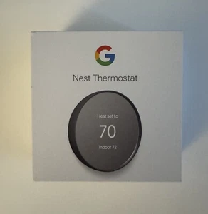 Google Nest G4CVZ GA02081-US Programmable Smart Thermostat Charcoal - Picture 1 of 6