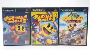 Pac-Man World Rally, 2 & 3 Bundle (Sony PlayStation 2) PS2 Tested Working - Picture 1 of 17