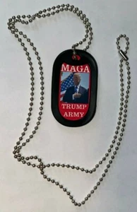 Cool MAGA President Donald  Trump  Dog Tag with Chain and Silencer   - Picture 1 of 2
