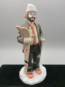 Vintage Emmett Kelly Jr Flambro Clown Ski Skifahren Sport Schnee - Bild 1 von 5