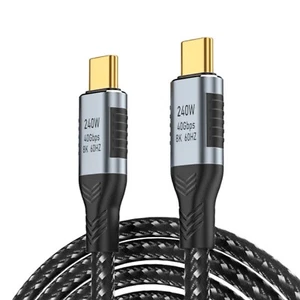 240W USB 4.0 Type C TO USB C Fast Charging Quick charger Cable 40Gbps 8K 60Hz - Picture 1 of 7