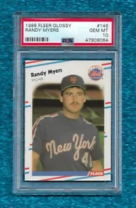 1988 FLEER GLOSSY #146 RANDY MYERS PSA 10 GEM MINT POP 1 METS REDS CUBS - Picture 1 of 1
