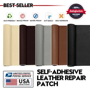 Leather Repair Tape Self-Adhesive Patch For Car Seat Furniture Sofa Upholstery - Picture 1 of 28