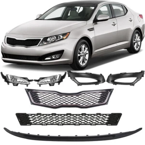 Fits KIA Optima 2011-2013 SX/SXL Front Upper/Lower Grille Foglights Covers Set - Picture 1 of 7