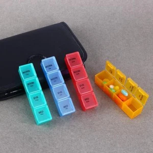 28 Grids Candy Organizer with PU Bag Medicine Boxes Pill Dispenser Household Use - Imagen 1 de 7