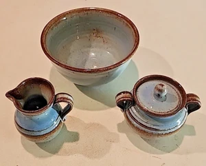 G.F. Cole Keramikset Milchkännchen Zuckerschüssel mit Deckel und kleiner 7 Zoll Schüssel - Bild 1 von 13