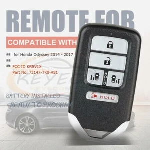for Honda Odyssey 2014-2017 Remote Key Fob KR5V1X 5BUTTON+New Uncut Blade - Picture 1 of 4