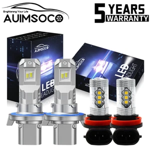 For Kia Soul Hatchback 4-Door 2014-2019 Cool White LED Headlight Fog Light Bulbs - Picture 1 of 16
