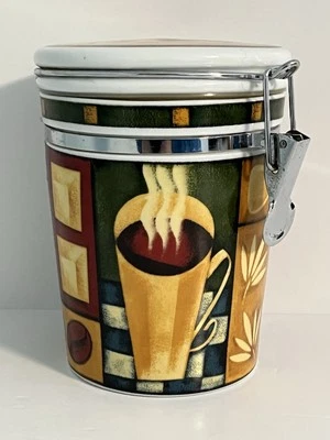MSC Joie De Vivre 6.5" Coffee Canister Storage Jar Bistro Food Décor Cafe Nice - Image 1 of 4