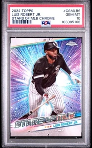 2024 TOPPS STARS OF MLB CHROME LUIS ROBERT JR. PSA 10 #CSMLB6 CHICAGO WHITE SOX - Picture 1 of 2
