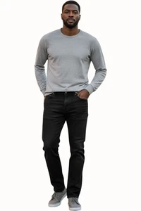 Wrangler Relaxed Fit Schwarz Jeans 30X32 Baumwolle Freizeit Denim Straight Leg Neu - Bild 1 von 6