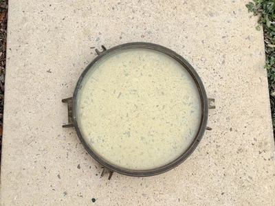 Vintage Bronze / Brass  Porthole Glass  Nautical Ship Boat Decor 17 1/2 in. - Image 1 of 4