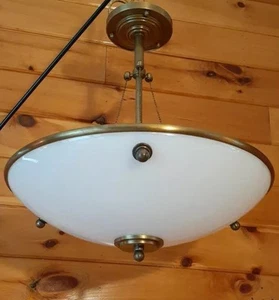 Vtg MCM Louis Baldinger & Sons Inc. Pendant Chandelier Light/Lamp Fixture - Picture 1 of 12