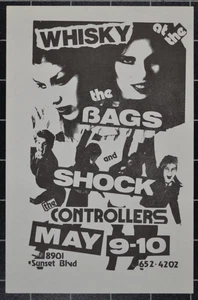 BAGS - SHOCK - THE CONTROLLERS at THE WHISKY - FLYER - 1979 - Picture 1 of 3