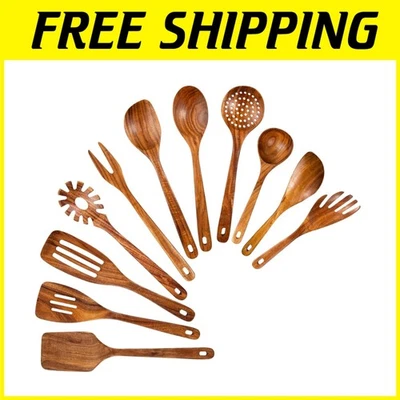 Natural Teak Wood Spoons for Non-stick Pans - Image 1 of 4