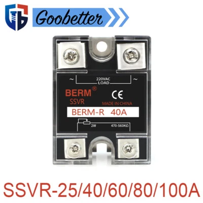 SSVR-25/40/60/80/100A Einphasiges Halbleiterrelais Steuerung Spannungsregler - Image 1 of 4