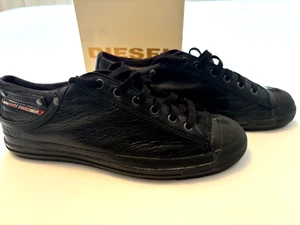 DIESEL Leder-Sneaker EXPOSURE * UK8 US9 EU42 * black leather - Bild 1 von 11