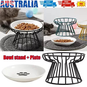 Pet Elevated Bowls Pet Raised Feeder Food Water Bowl with Stand for Cat Kitten - Picture 1 of 19