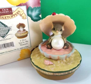 Charming Tails YOU'RE MY TREASURE Oyster Pearl Fitz Floyd Candletoppers - Picture 1 of 8