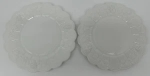 Westmoreland Plate~Milk Glass~Grape Pattern~2 8½" Plate Lot - Picture 1 of 9