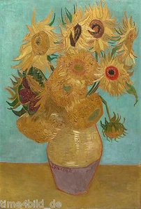 IMAGEN TIME4 VINCENT VAN GOGH Doce girasoles IMÁGENES LIENZO GICLEE LIENZO arte - Imagen 1 de 4