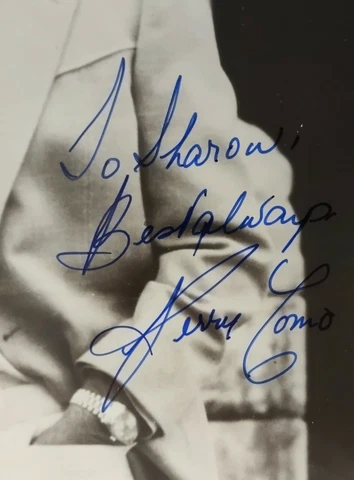 PERRY COMO SIGNED AUTOGRAPH PHOTOGRAPH.  LIFETIME COA Cover