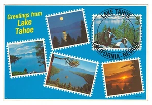 Lake Tahoe California Nevada Postcard Placer Washoe County - Picture 1 of 3