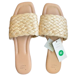 Women's Carissa Slide Sandals - A New Day Almond - Picture 1 of 3