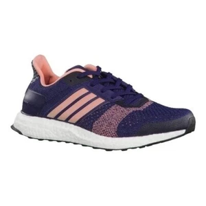 Adidas Womens Ultra Boost ST Running Shoes Size 10.5 Training Sneakers Navy Pink - Picture 1 of 9