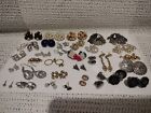 Earrings Lot Of 32 Pairs. Vintage Collectable Fashion Elegant Jewelry Women's Bi