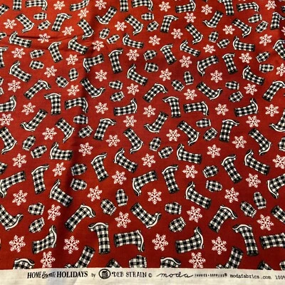 Home Sweet Holidays by Deb Strain Red 56006 Boots 3 Yards - Image 1 of 3