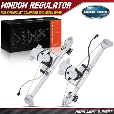 2 Power Window Regulator w/ Motor for Chevy Colorado GMC Canyon Rear Left &Right - Image 1 of 4