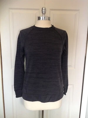 Prenda deportiva para mujer Gerry cuello redondo gris pulóver manga larga cremallera cuello top talla S/P Foto 1 de 4