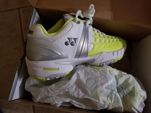 YONEX Women's Power Cushion Sht-Prolx Tennis Shoe 6.5 (white/Yellow) Brand New - Picture 1 of 6