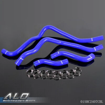 Fit For Alfa Romeo 4C Blue Silicone Radiator Coolant Hose+Clamps Kit — 第 1/4 张图片