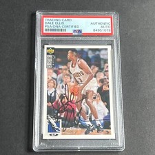 1994-95 Upper Deck #356 Dale Ellis Signed Card AUTO PSA Slabbed Nuggets