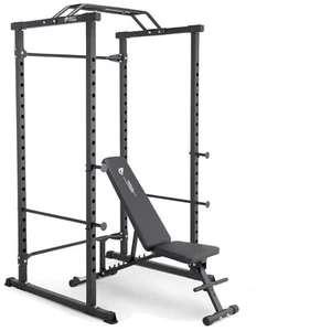 Power Cage Rack & Folding Utility Weight Bench CIRCUIT FITNESS AMZ-600CGKIT - Picture 1 of 16