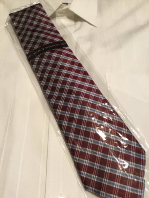 Black Brown 100% Silk Men's Tie - Image 1 of 4