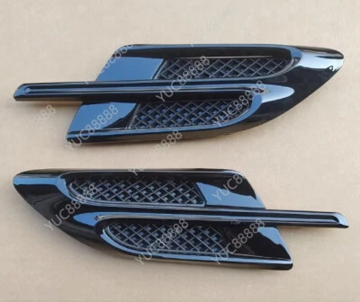 Se adapta a Bentley Bentayga 2017-2020 ABS negro brillante guardabarros ventilación de aire tira de ajuste Foto 1 de 4