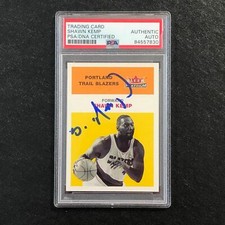 2001-02 Fleer Platinum #198 Shawn Kemp Signed Card AUTO PSA Slabbed Portland Tra