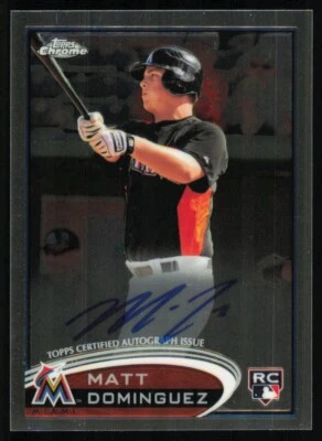 2012 Topps Chrome Rookie Matt Dominguez Auto #159 - Image 1 of 2