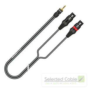Cable Verano 5m Mini Golpe 3,5mm XLR Conector Mujer Cable Adaptador ON9U-0500-SW - Imagen 1 de 7