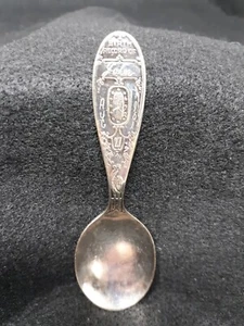 Vintage WM Rogers Silver Plate Birth Record Baby Spoon Stork Clock John 1961 - Picture 1 of 4