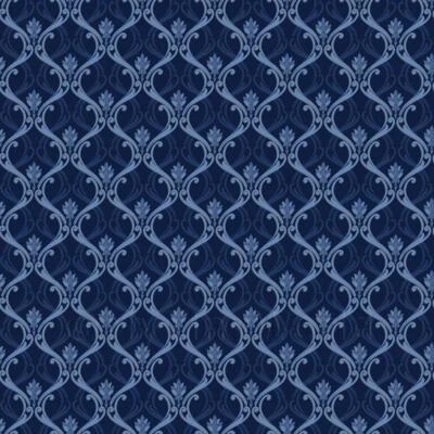 Miniatura per Casa Delle Bambole Indigo Classico Carta da Parati Design - Immagine 1 di 4