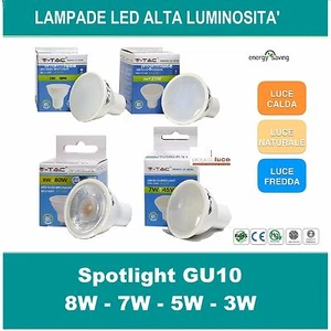 LAMPADINA LAMPADA LED GU10 4,5W 6,5W 7,5W 10W V-TAC LAMPADA SPOT GU10 BULBO - Foto 1 di 10