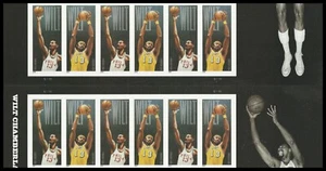 US 4951b Wilt Chamberlain imperf NDC horz gutter block 12 MNH 2014 - Picture 1 of 1