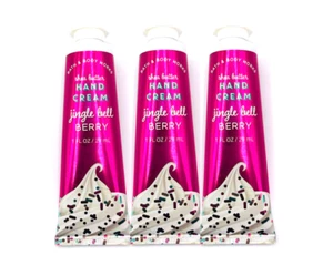 3 BATH & BODY WORKS JINGLE BELL BERRY TRAVEL SHEA BUTTER HAND CREAM 1 FL OZ NEW - Picture 1 of 3